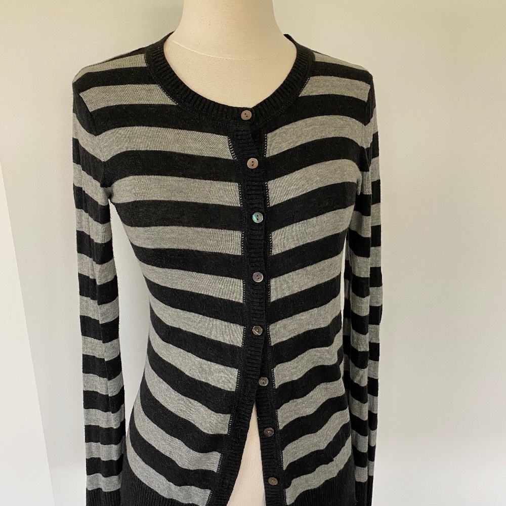 Max Azria striped cardigan lightweight S